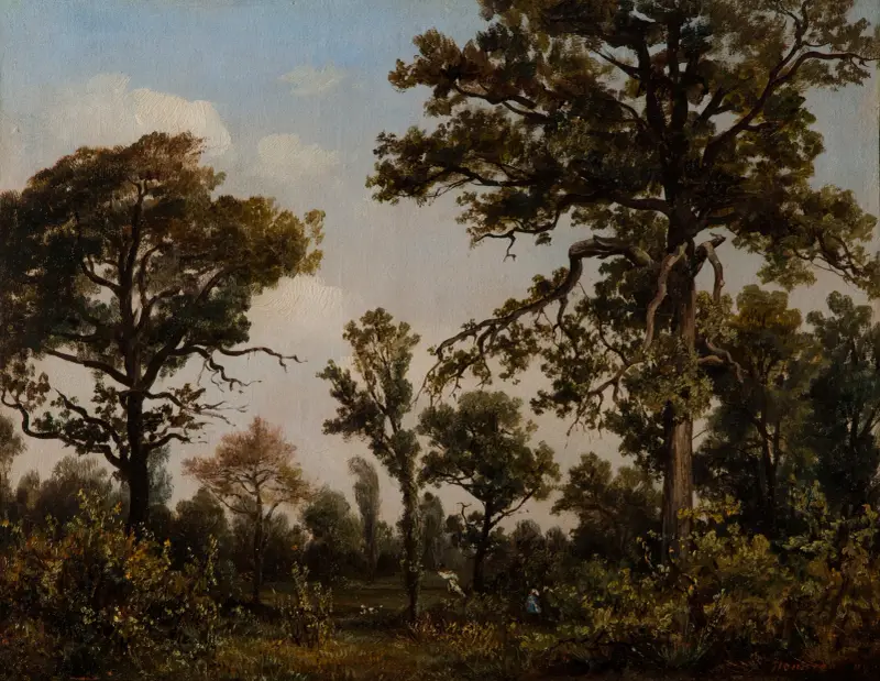Den stora eken i Fontainebleauskogen av Théodore Rousseau