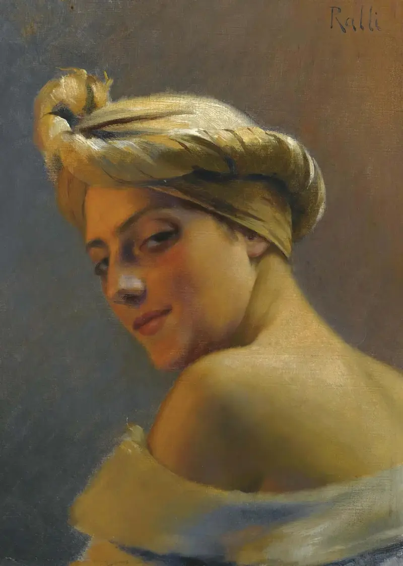 Flicka med turban av Theodoros Ralli