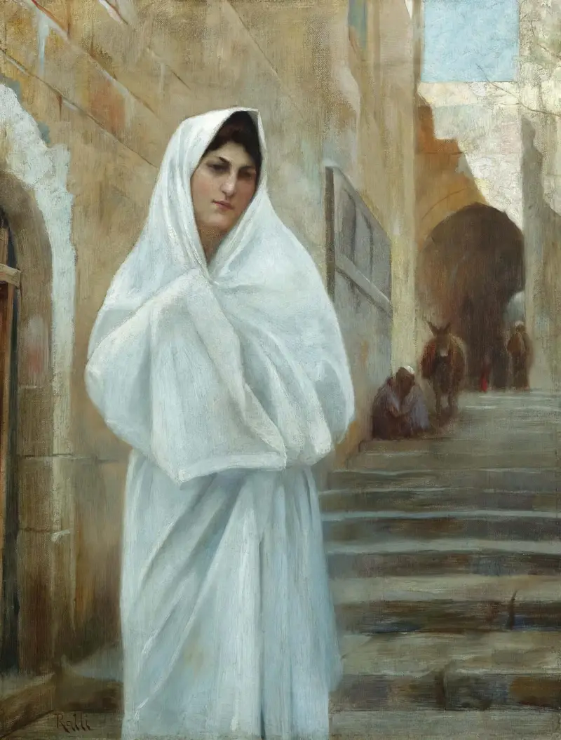 Junges Mädchen, Jerusalem von Theodoros Ralli