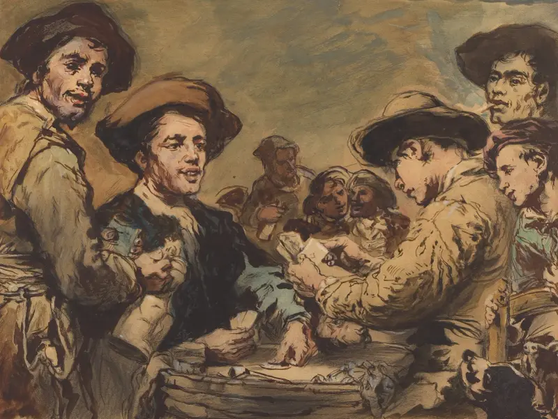 Gracze w karty, Théodule Ribot