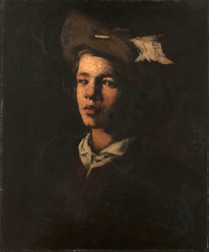 Ung man med hatt av Théodule Ribot