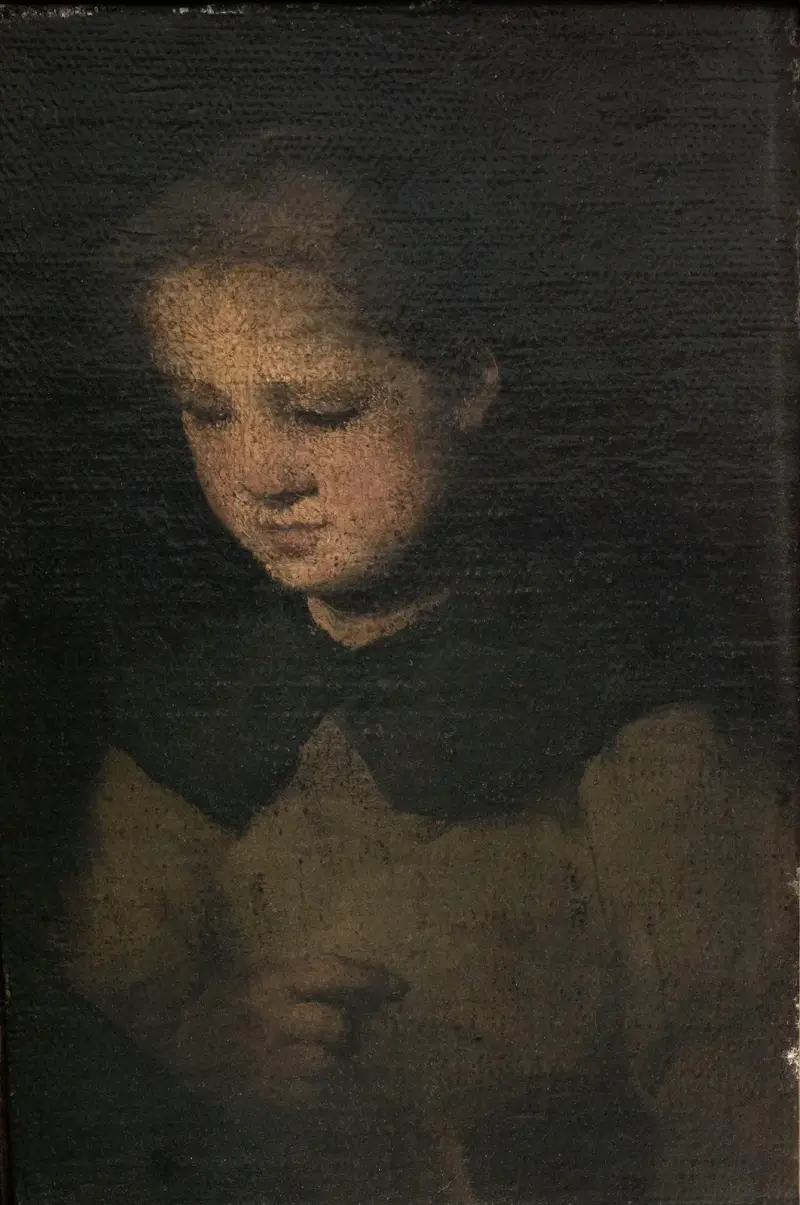 Das Mädchen in Grau von Théodule Ribot