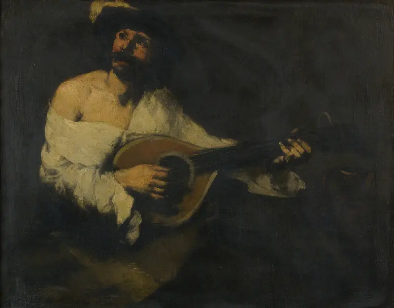 The Mandolin Player av Théodule Ribot