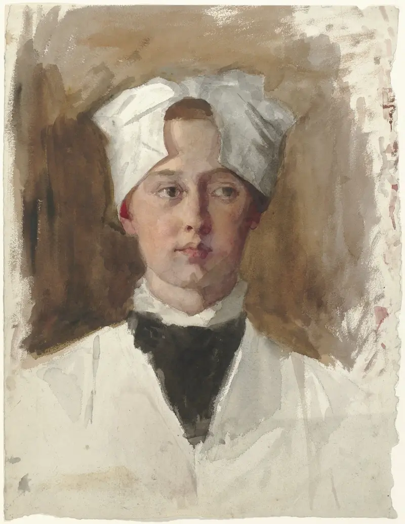 Portret van een weesmeisje av Thérèse Schwartze