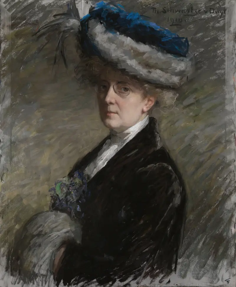 Selbstporträt von Thérèse Schwartze
