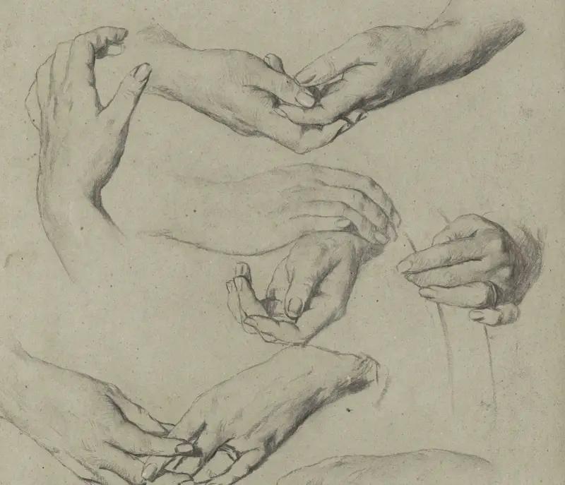 Studies van handen av Thérèse Schwartze
