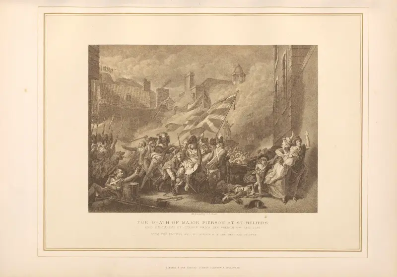 Der Tod von Major Pierson bei St. Helier auf Jersey von Thomas Archer