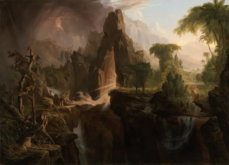 Utvisningen ur Edens trädgård av Thomas Cole