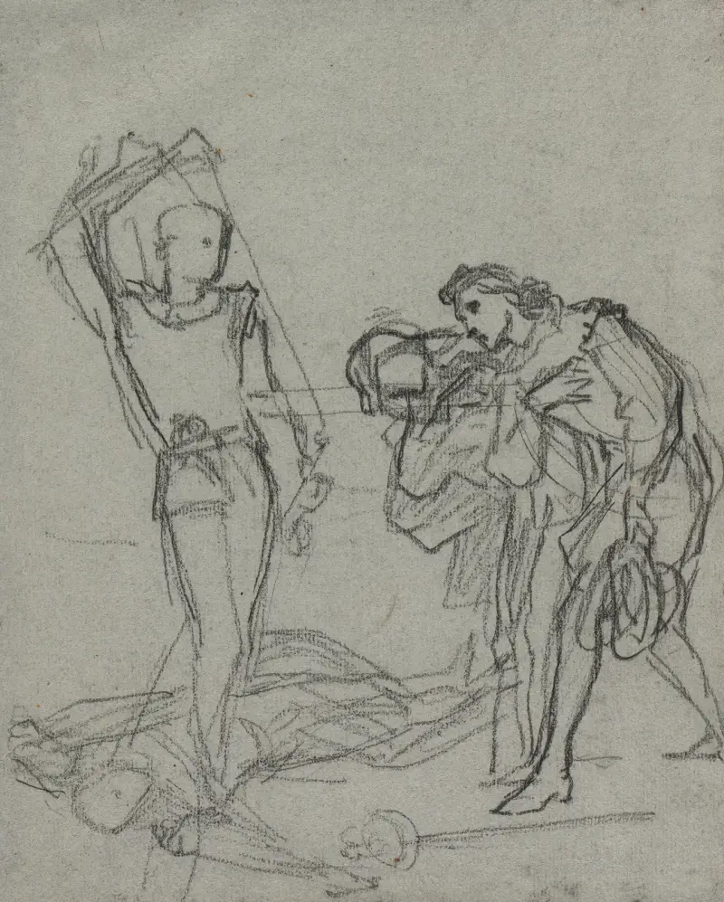 Duel after the Masked Ball (recto) av Thomas Couture
