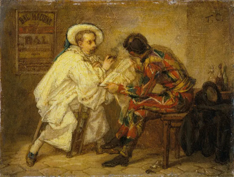 Harlekin und Pierrot von Thomas Couture