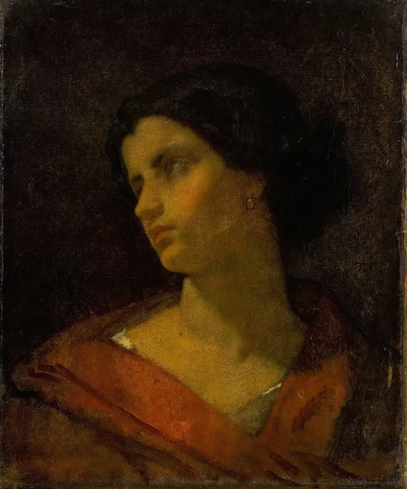 Kvinnohuvud, studie av Thomas Couture
