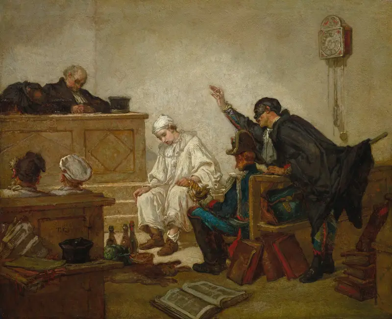 Pierrot vor dem Strafgericht von Thomas Couture