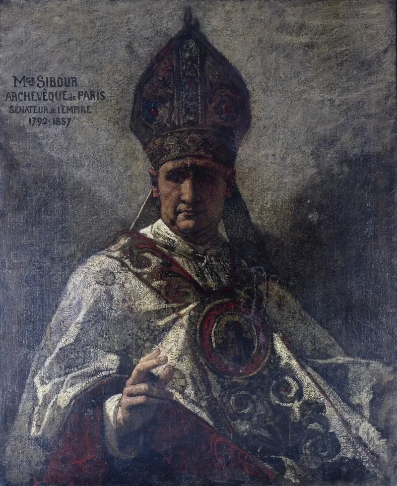 Porträt von Marie-Dominique Sibour (1792–1857), Erzbischof von Paris von 1848 bis 1857 von Thomas Couture