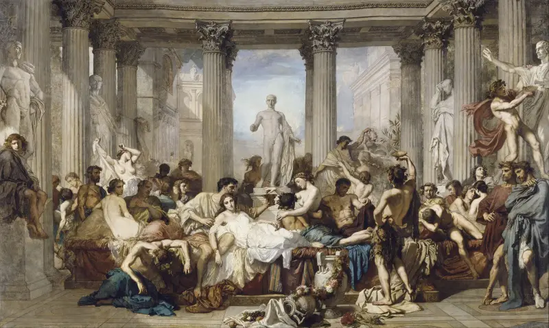 Romans during the Decadence av Thomas Couture