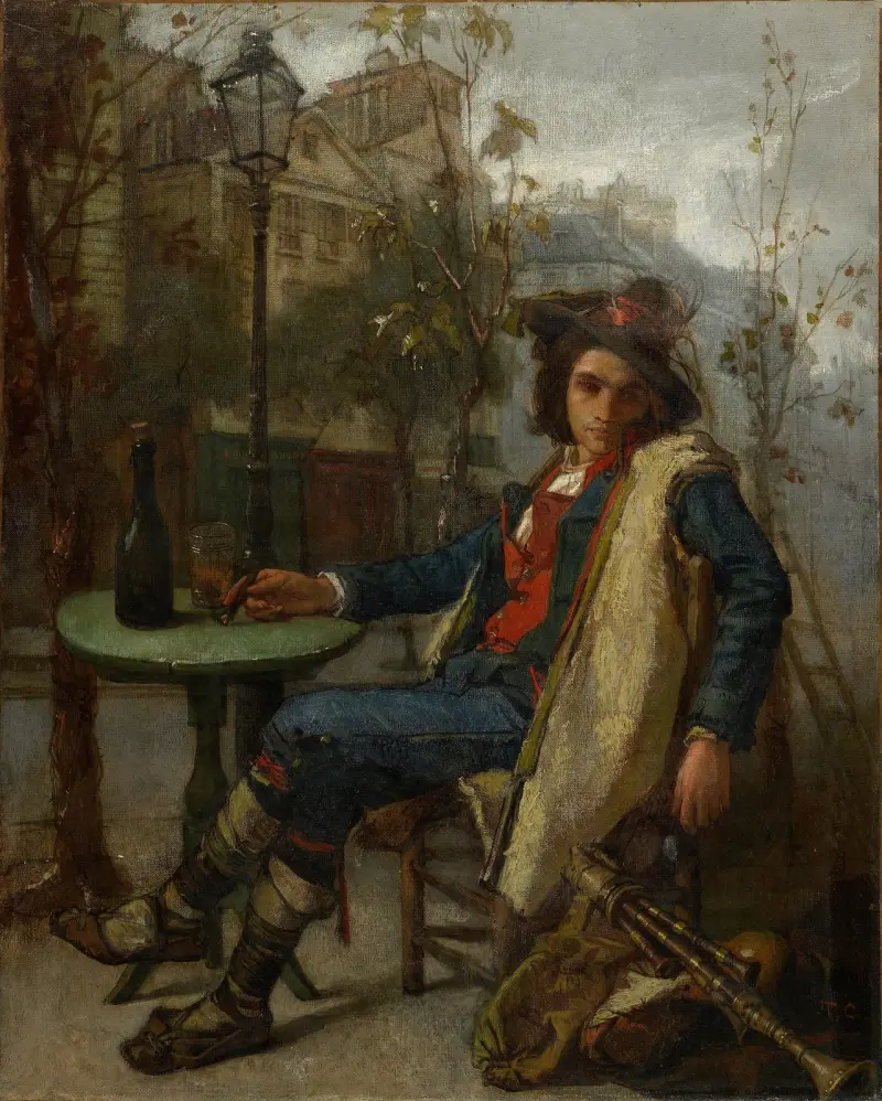 Ung italiensk gatumusikant av Thomas Couture
