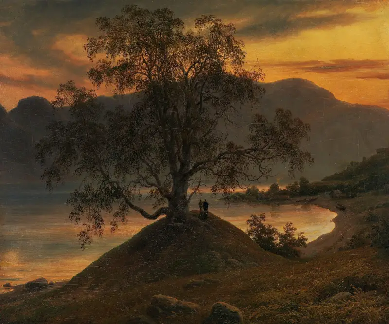 Gammal björk vid Sognefjorden av Thomas Fearnley