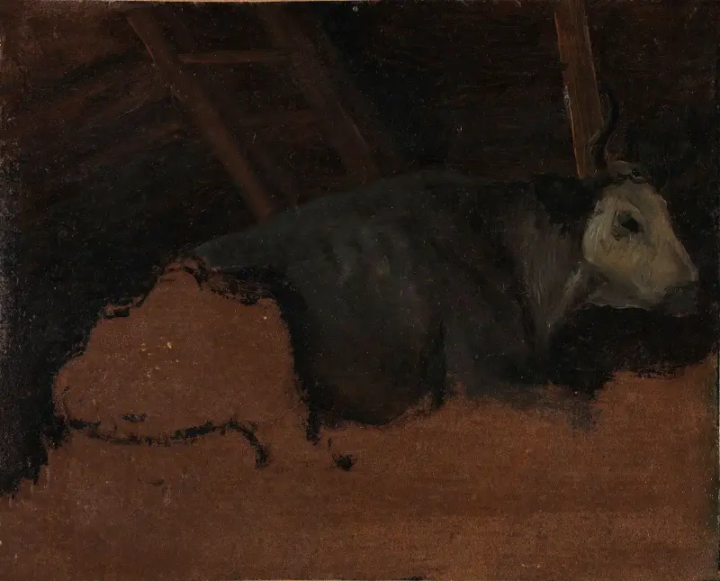 Study of a Cow av Thomas Fearnley