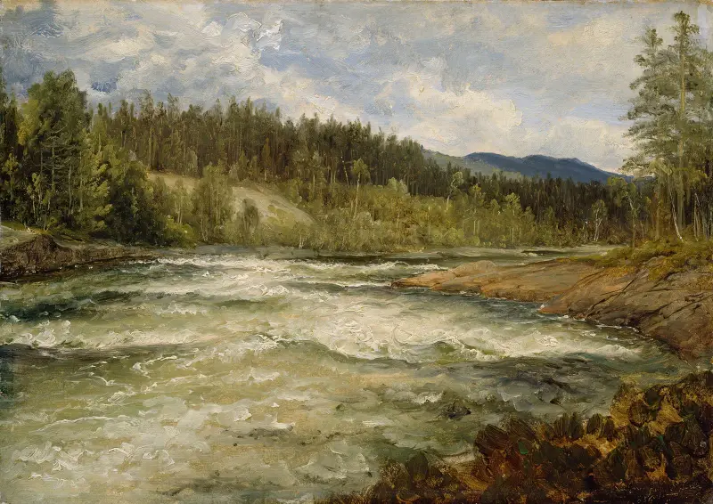 The Labro Falls, 1836 av Thomas Fearnley