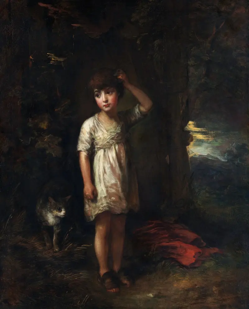 Pojke med katt, morgon av Thomas Gainsborough