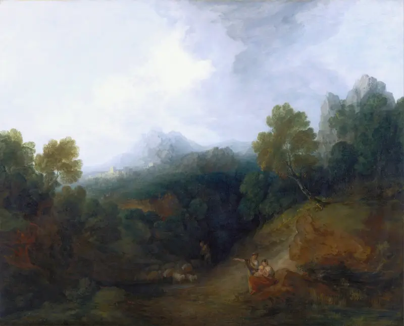Landskap med en fårflock av Thomas Gainsborough