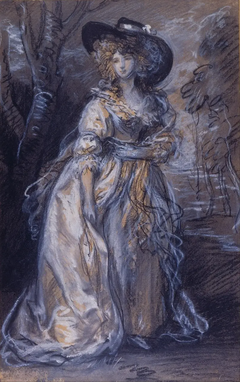 Study of a Lady av Thomas Gainsborough