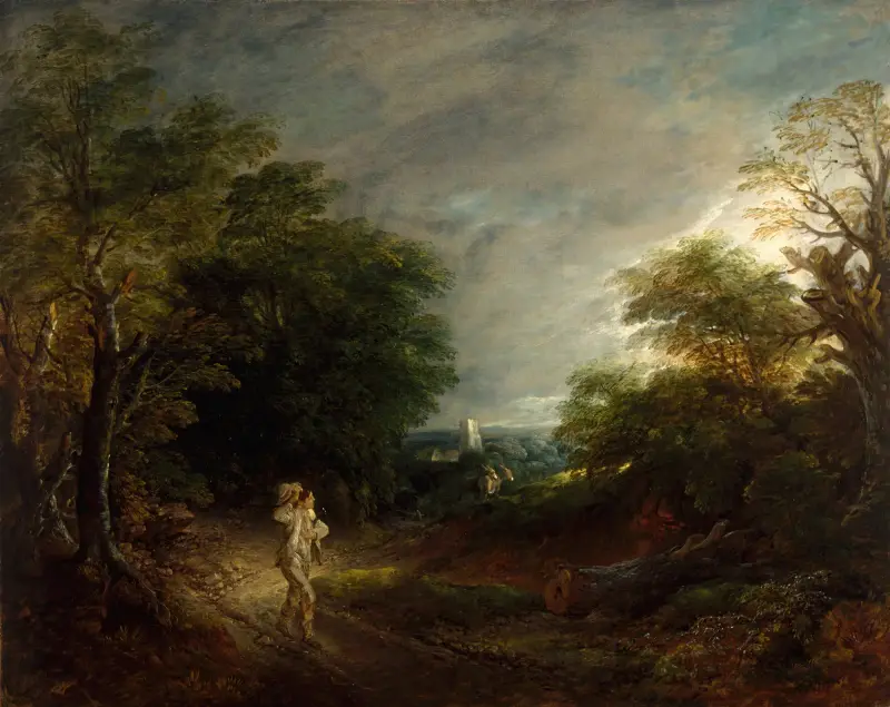 Skogslandskap med vedhuggare av Thomas Gainsborough