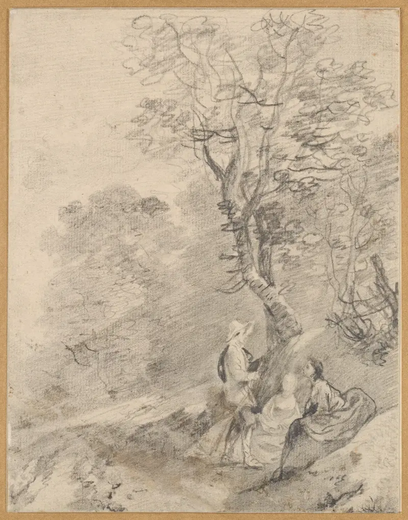 Waldlandschaft mit Figurengruppe von Thomas Gainsborough