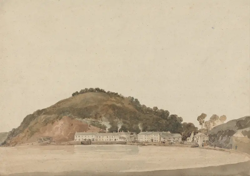 Przylądek na wybrzeżu południowego Devon, prawdopodobnie Shaldon, Thomas Girtin