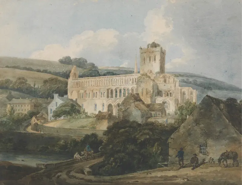 Jedburgh Abbey von Südosten von Thomas Girtin