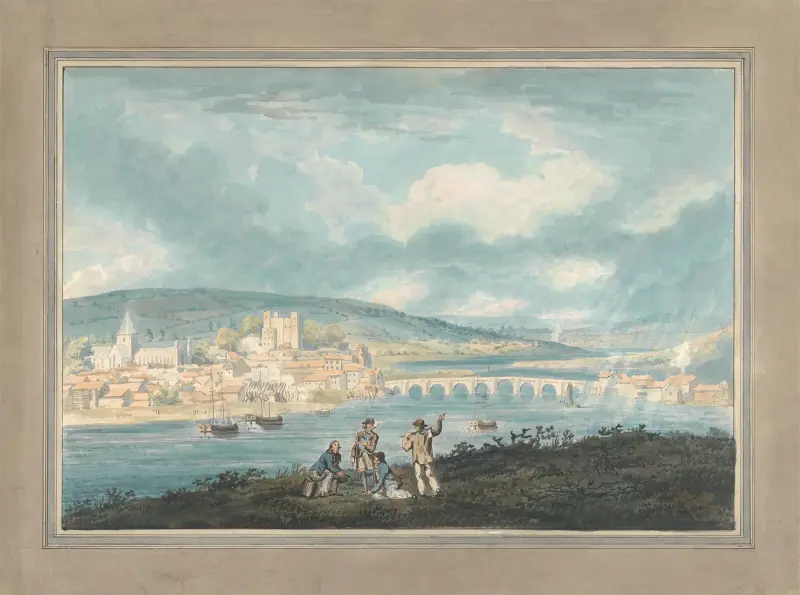 Rochester, Kent, från norr av Thomas Girtin