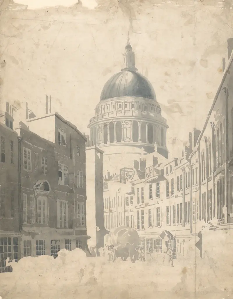 Sankt Paulskatedralen, från St Martin's-le-Grand, London av Thomas Girtin