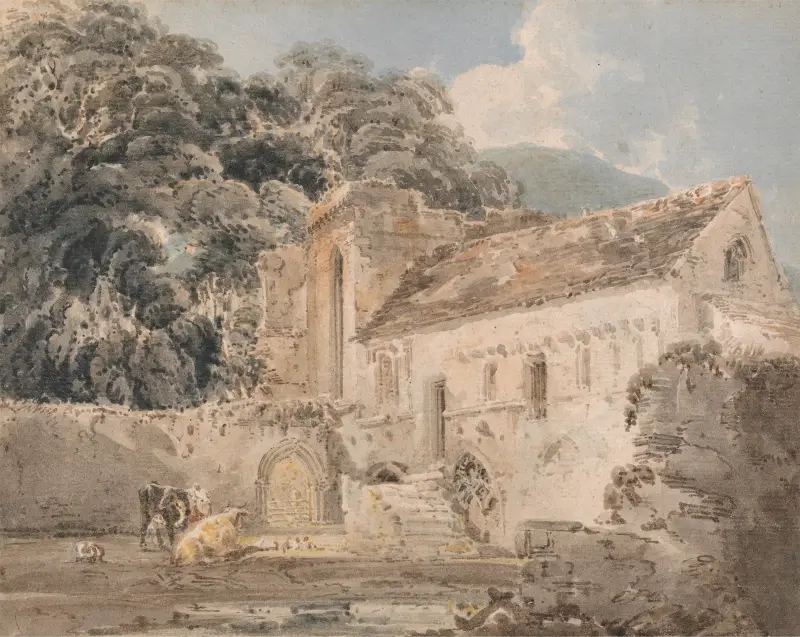 Valle Crucis-klostret, Denbighshire av Thomas Girtin