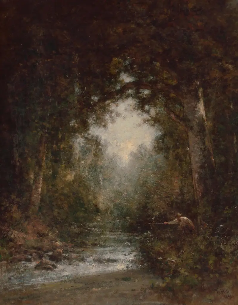 Połów pstrągów, Thomas Hill