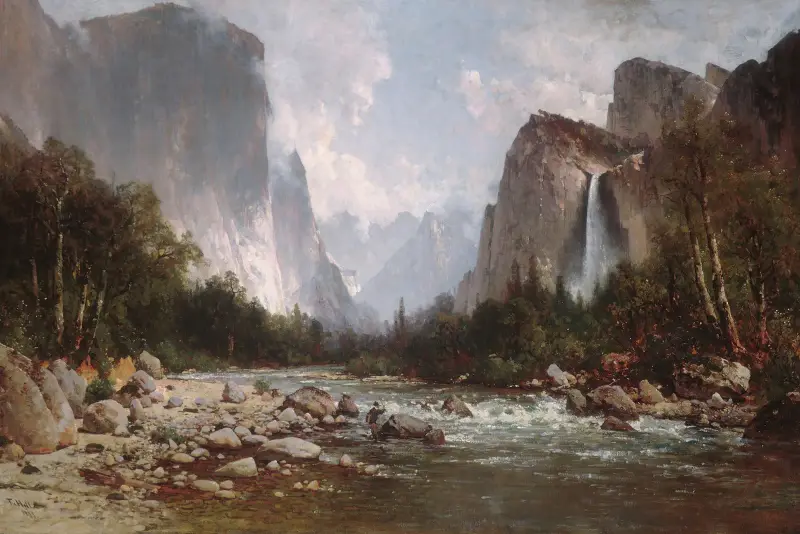 View of Yosemite Valley av Thomas Hill