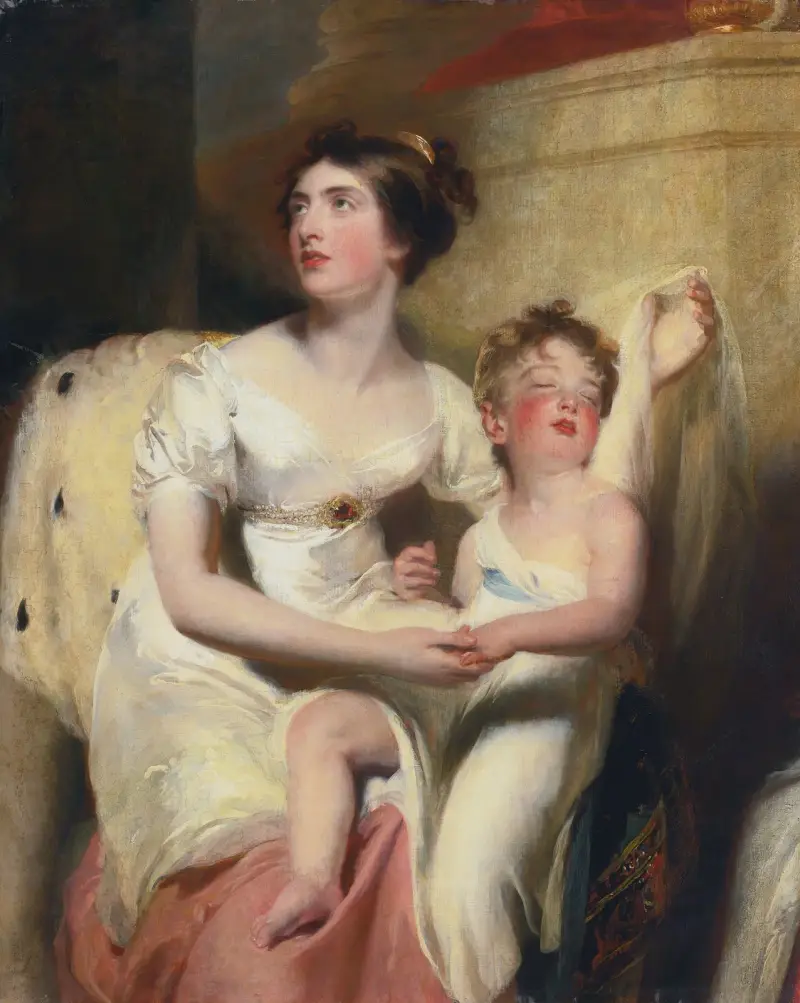 Anne, grevinna av Charlemont och hennes son James av Sir Thomas Lawrence