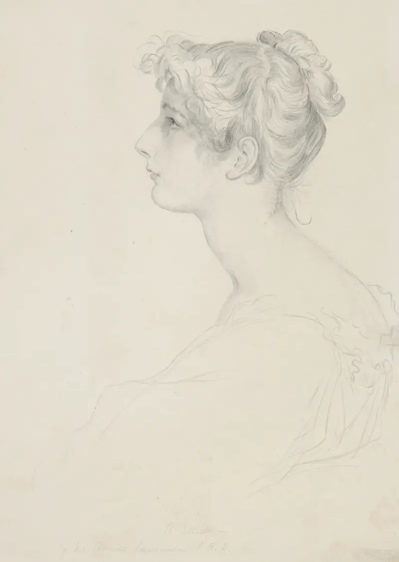Portrait of a young girl av Thomas Lawrence