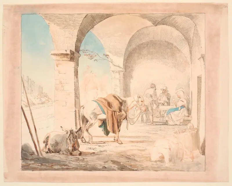 Scéna z hostince, Johan Thomas Lundbye