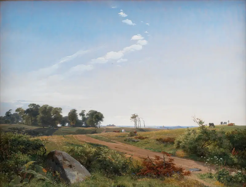 Själländskt landskap. Öppet landskap på norra Själland av Johan Thomas Lundbye