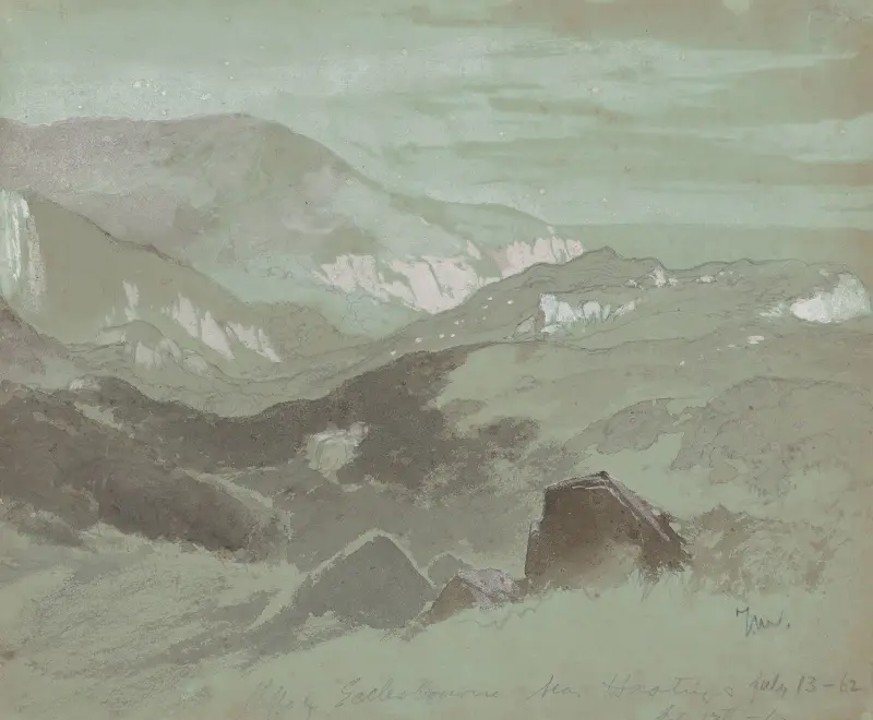 Klipporna vid Ecclesbourne nära Hastings av Thomas Moran