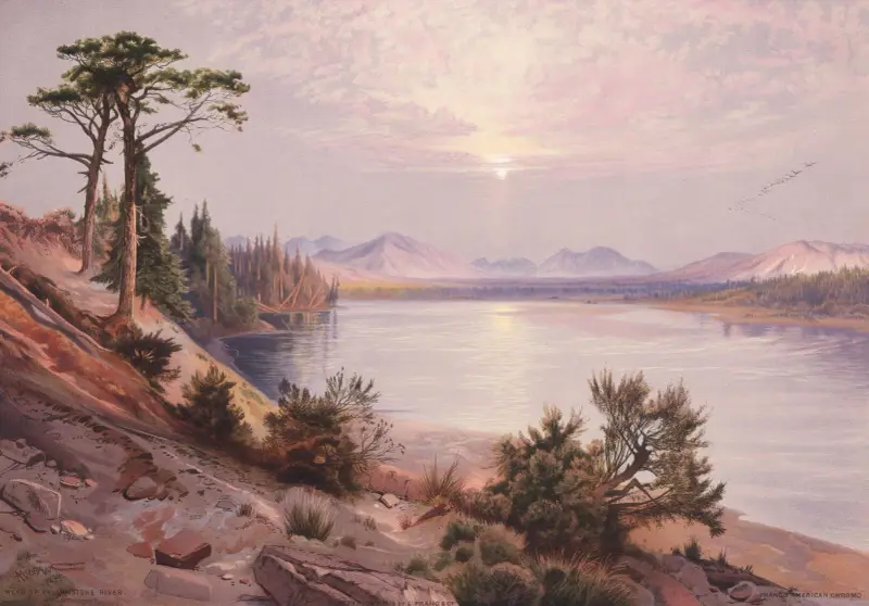 Head of Yellowstone River av Thomas Moran