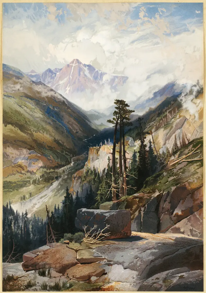 Det heliga korsets berg, Colorado av Thomas Moran