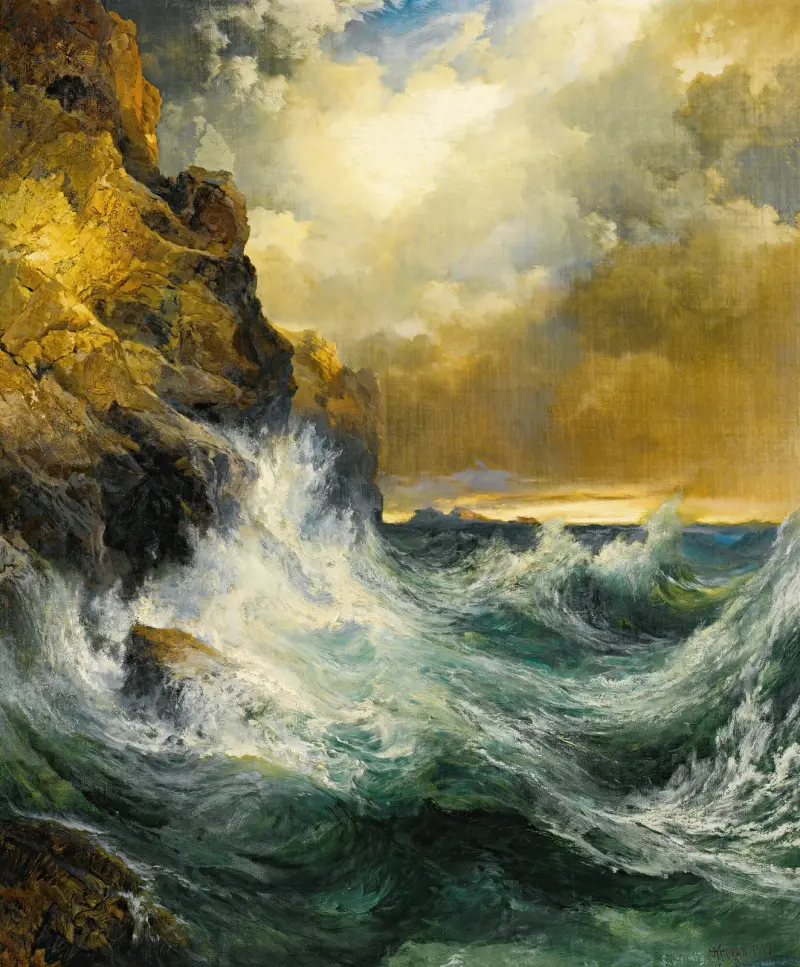 The Receding Wave av Thomas Moran