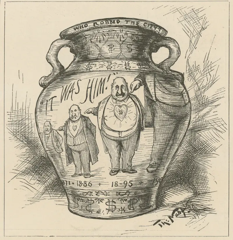 A political ‘tie-up’ av Thomas Nast