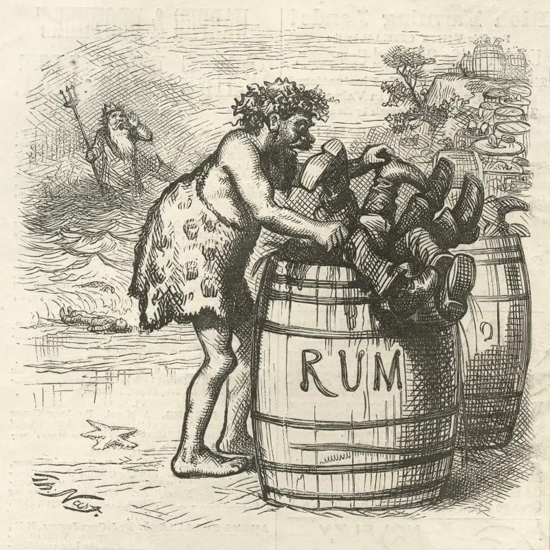 Bachus topi więcej niż Neptun, Thomas Nast