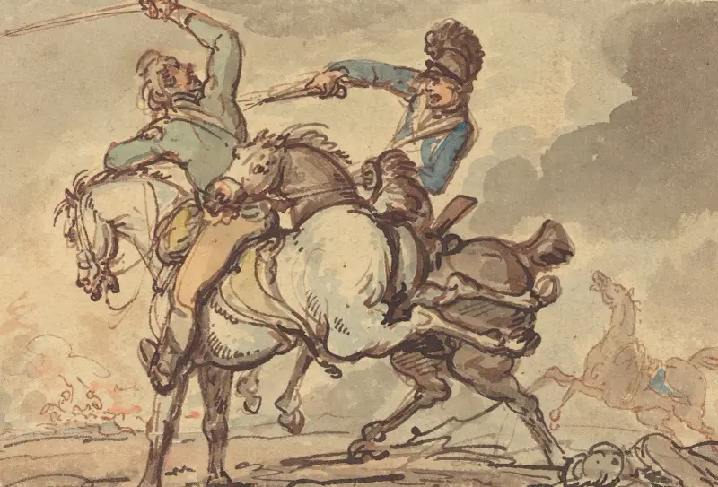 Jezdecká potyčka, Thomas Rowlandson