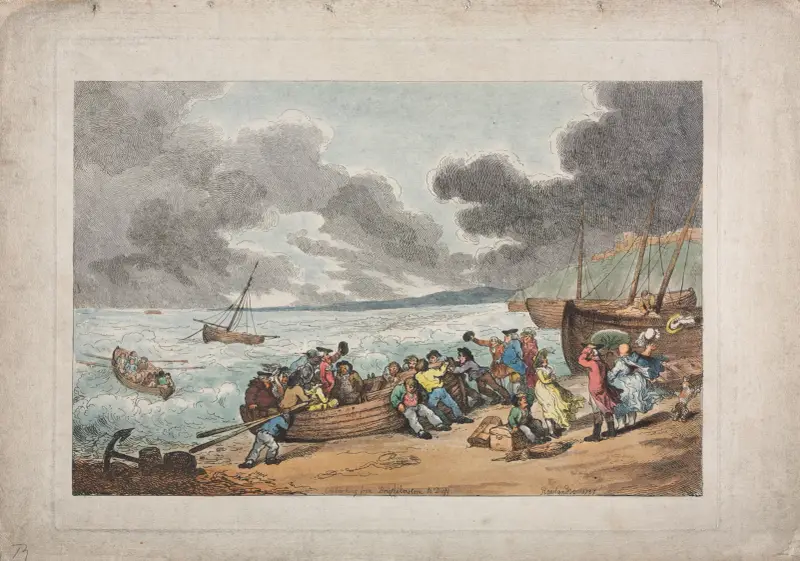 Odjezd z Brighthelmstone do Dieppe, Thomas Rowlandson