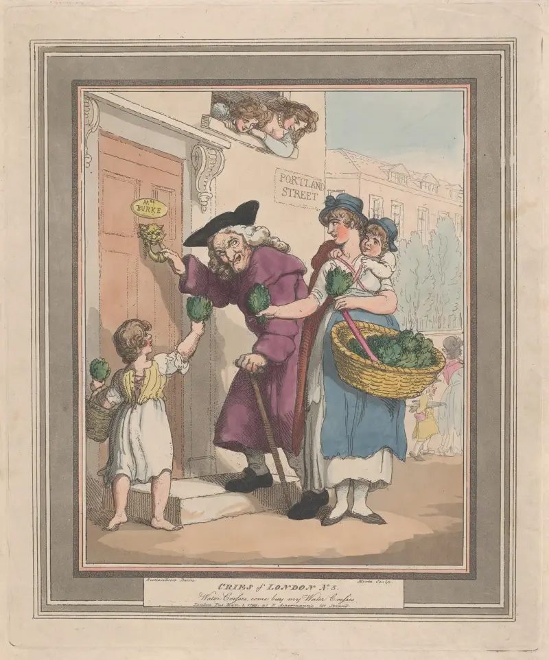 Nr 5; Kom och köp min vattenkrasse av Thomas Rowlandson