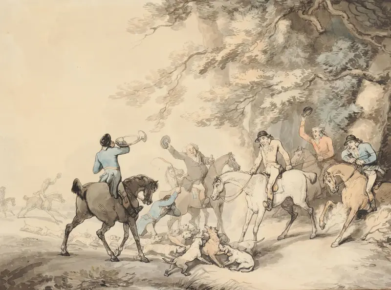 Rävens död av Thomas Rowlandson