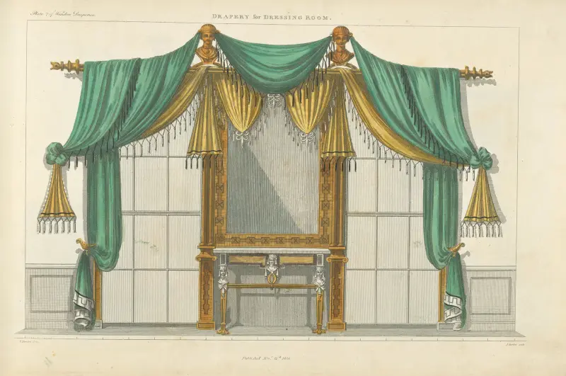 Drapery for dressing room av Thomas Sheraton