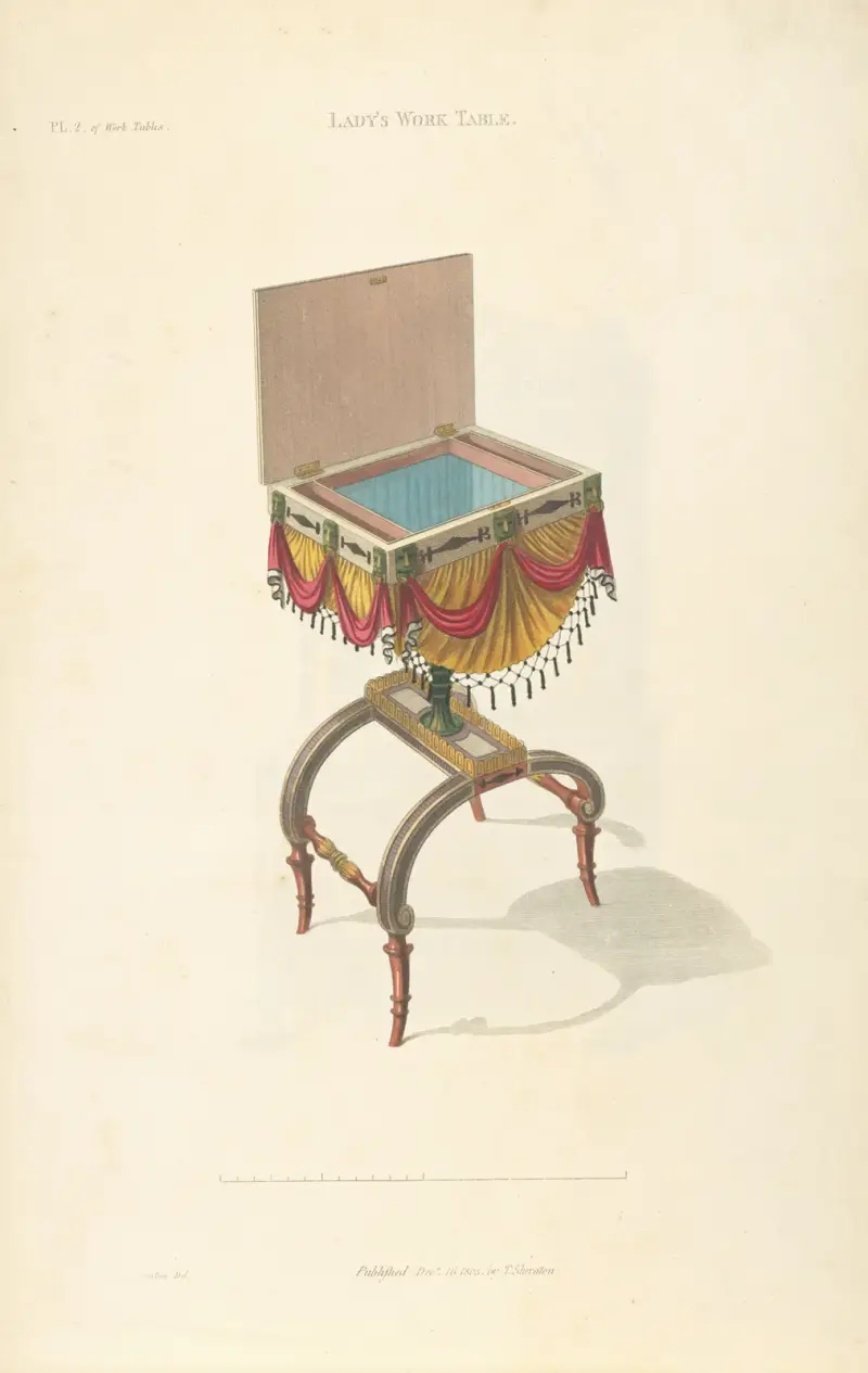 Dámský pracovní stolek 2, Thomas Sheraton